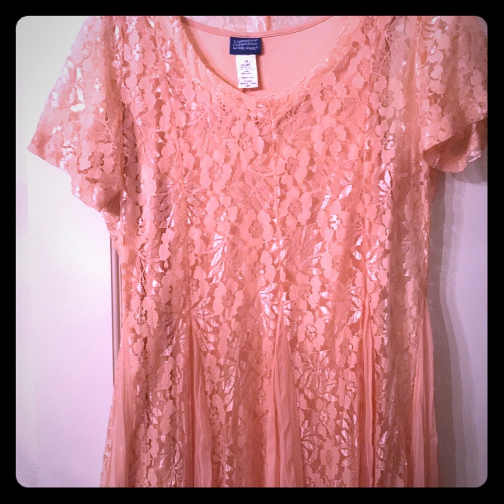 Peach Lace Dress
